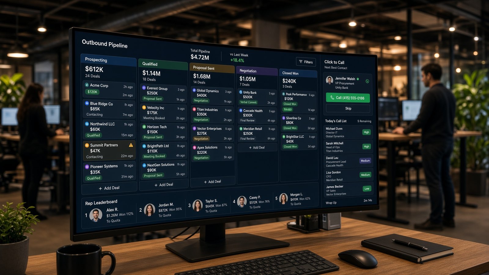 Apex Telephony Desk: High-Volume Outbound Dialer & CRM